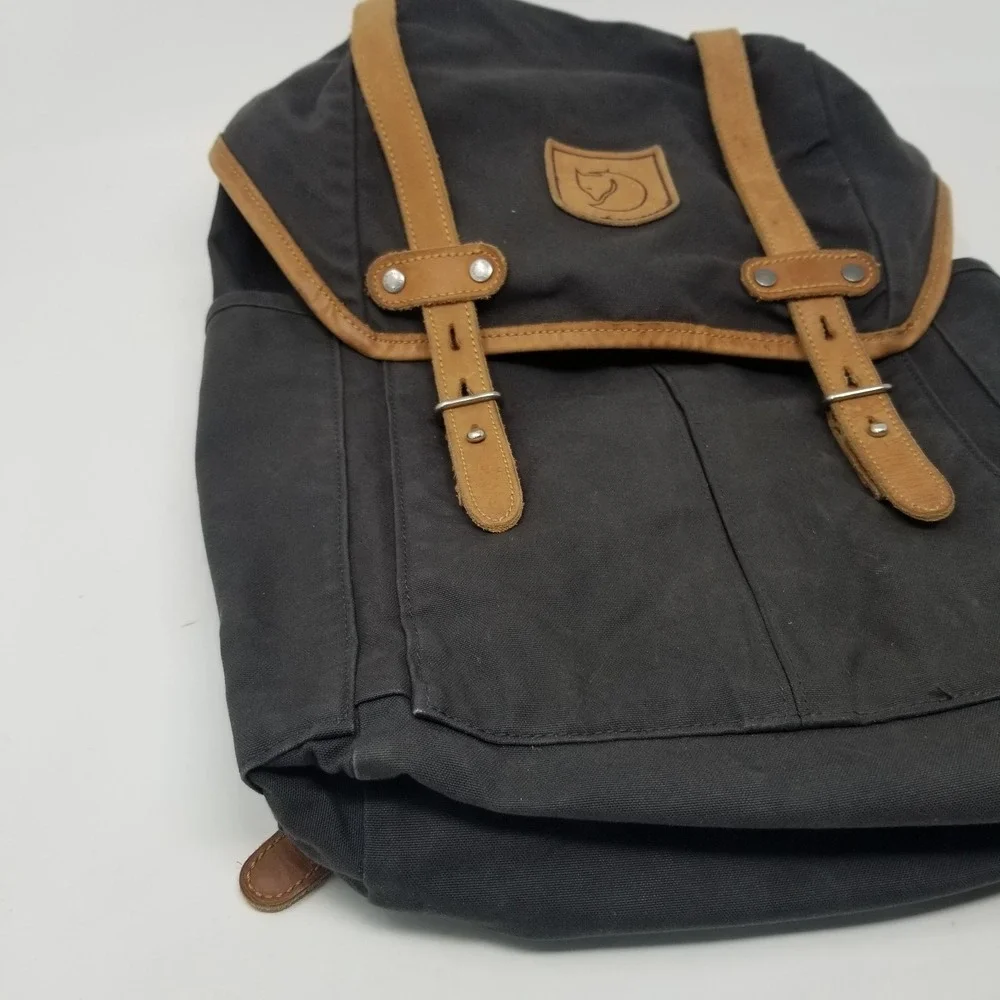 Fjallraven Rucksack No.21 Medium Wax Canvas G-1000 Backpack Brown - Picture 3 of 16